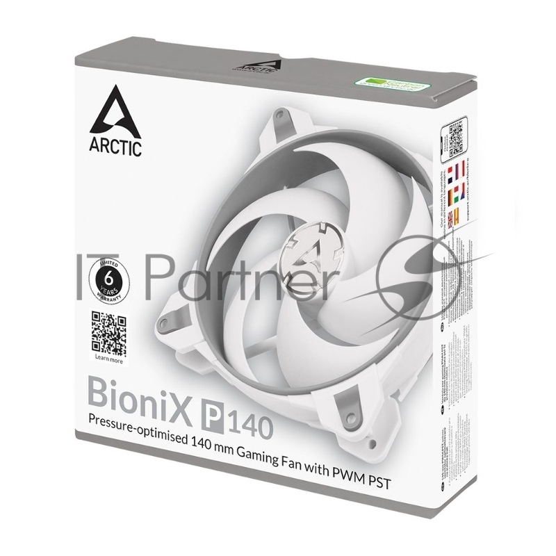Вентилятор корпусной ARCTIC BioniX P140 (Grey/White) PWM 200 - 1 950 RPM - retail (ACFAN00160A)
