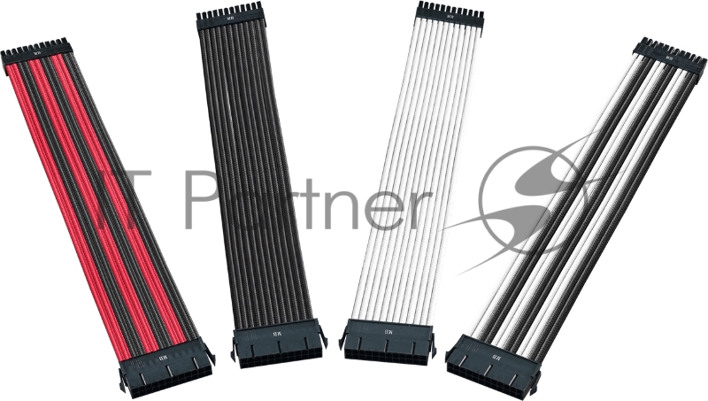 Cooler Master UNIVERSAL PSU EXTENSION CABLE KIT WITH PVC SLEEVING - Red & Black