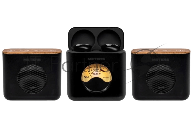 Комплект (наушники беспроводные LINX и колонки LINX-BT-SPK ) Meters LINX Stereo Speaker System,черные