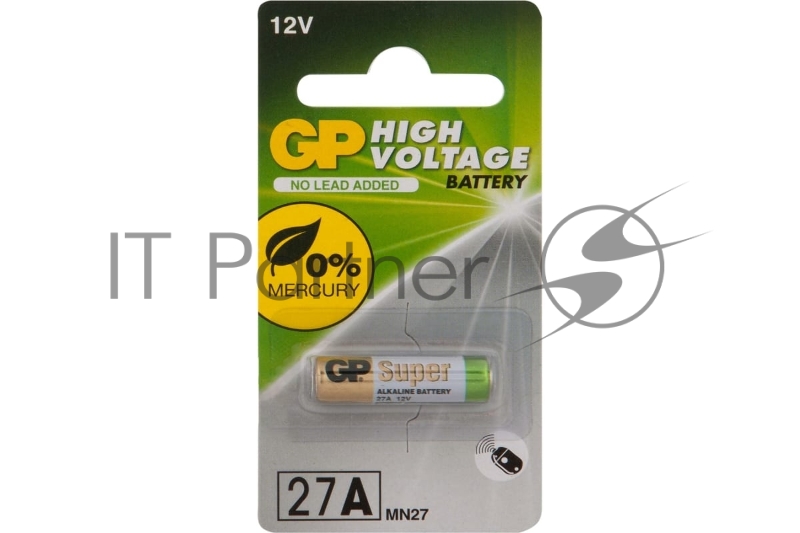 Высоковольтная батарейка 12В GP 27AF - 1 шт. в блистере