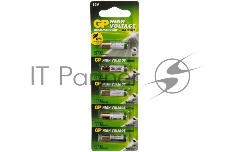 Высоковольные батарейки 12В GP 27АF - 5 шт. на отрывном блистере