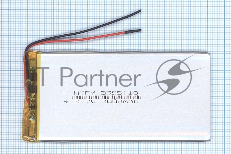 Аккумулятор Li-Pol (батарея) 3.5*55*110мм 2pin 3.7V/3000mAh