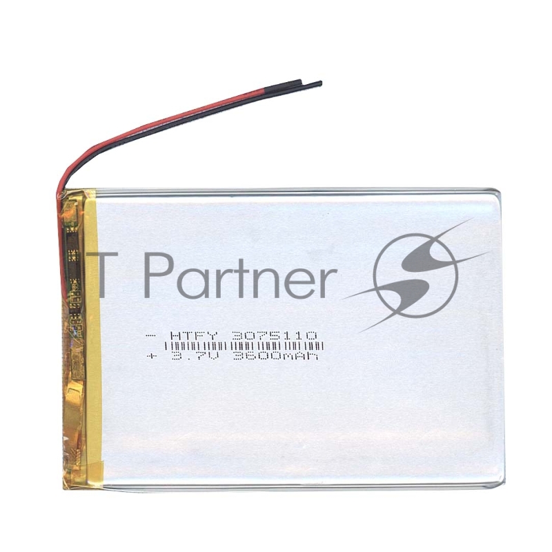Аккумулятор Li-Pol (батарея) 3*75*110мм 2pin 3.7V/3600mAh