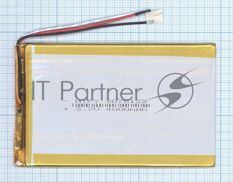 Аккумулятор Li-Pol (батарея) 3*75*123мм 3pin 3.7V/4000mAh
