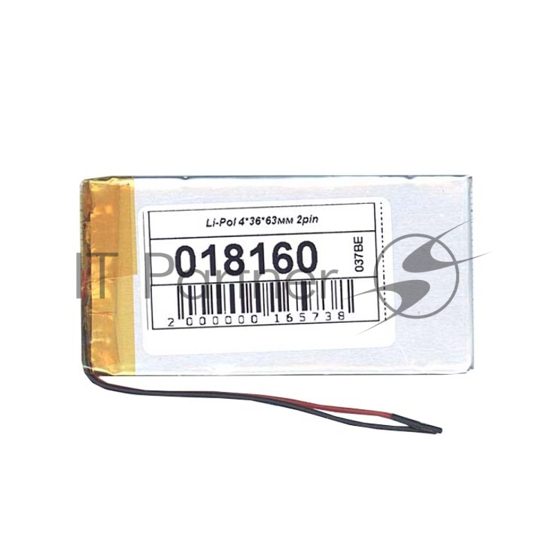 Аккумулятор Li-Pol (батарея) 4*36*63мм 2pin 3.7V/800mAh