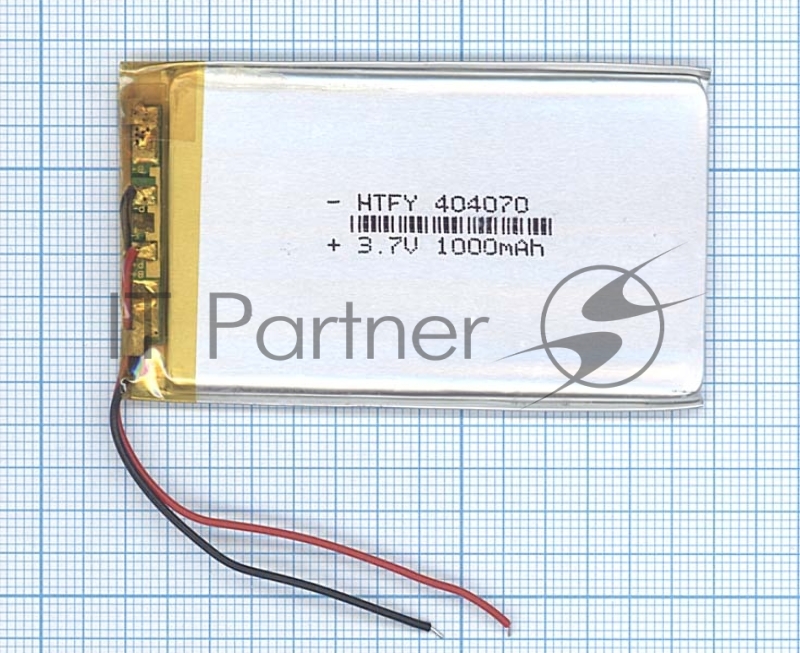 Аккумулятор Li-Pol (батарея) 4*40*70мм 2pin 3.7V/1000mAh