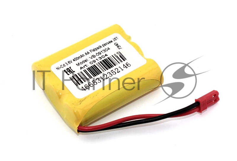 Аккумулятор Ni-Cd 3.6V 400mAh AA Flatpack разъем JST