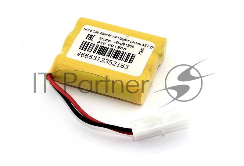 Аккумулятор Ni-Cd 3.6V 400mAh AA Flatpack разъем KET-2P