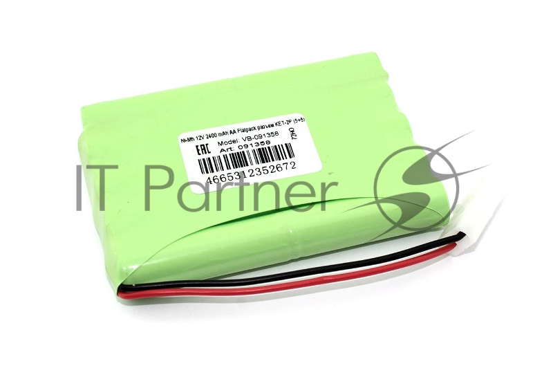 Аккумулятор Ni-Mh 12V 2400 mAh AA Flatpack разъем KET-2P (5+5)