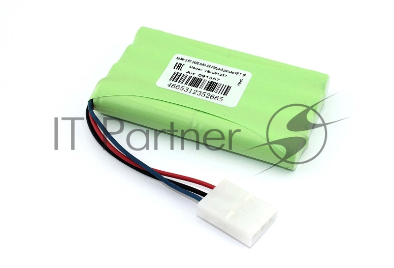 Аккумулятор Ni-Mh 9.6V 2400 mAh AA Flatpack разъем KET-3P (4+4)