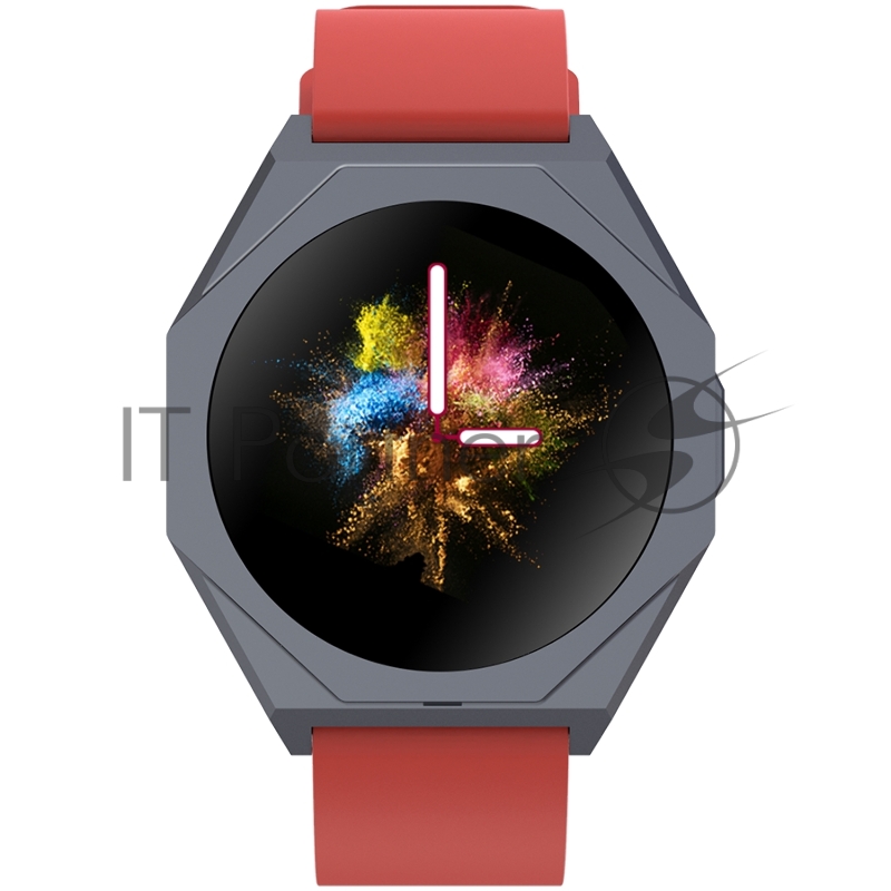 Смарт-часы CANYON Otto SW-86, Smart watch Realtek 8762DK LCD 1.3 LTPS 360X360px, G+F 1+gesture 192KB Li-ion polymer battery 3.7v 280mAh,Gun aluminum alloy case middle frame+plastic bottom case+Warm red silicone strap+gun strap buckle. host:45.4*42.4*