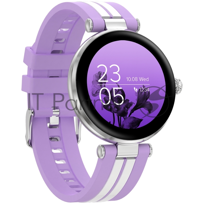 Смарт-часы CANYON Semifreddo SW-61, Rtl8762dt, 1.19 Amoled 390x390px, oncell TP, 192KB RAM, 3.7V 190mAh battery, silver alumimun alloy case middle frame +plastic bottom case +531C and white silicone strap + silver strap buckle.Host: Φ42.5*10.4mm str