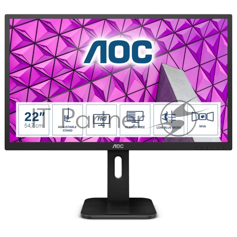 Монитор AOC 21.5 Professional 22P1(00/01) черный MVA LED 16:9 DVI HDMI M/M матовая HAS Pivot 250cd