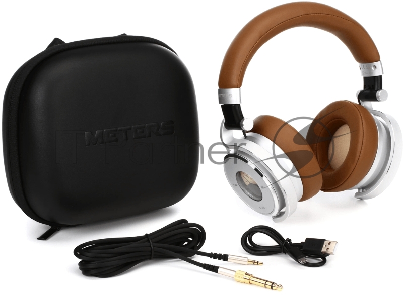 Наушники беспроводные Meters OV-1-B-Connect серебристый/коричневый