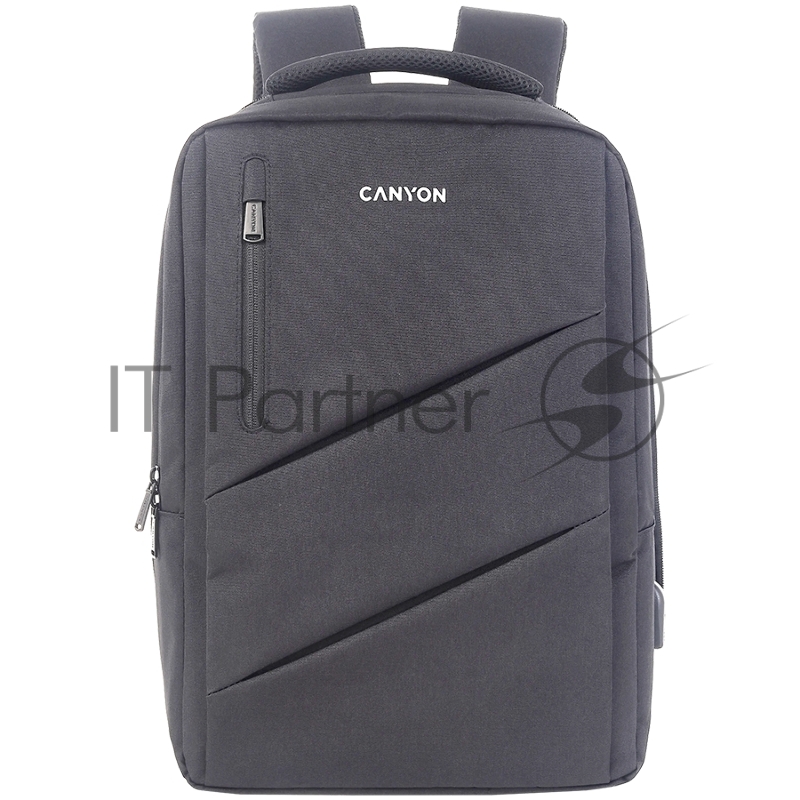Рюкзак CANYON BPE-5, Laptop backpack for 15.6 inchProduct spec/size(mm): 400MM x300MM x 120MM(+60MM)Grey, Canyon LogoEXTERIOR materials:100% PolyesterInner materials:100% Polyestermax weigh