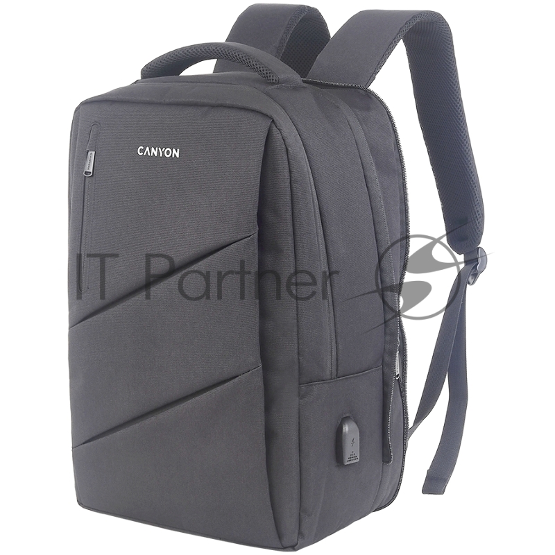 Рюкзак CANYON BPE-5, Laptop backpack for 15.6 inchProduct spec/size(mm): 400MM x300MM x 120MM(+60MM)Grey, Canyon LogoEXTERIOR materials:100% PolyesterInner materials:100% Polyestermax weigh