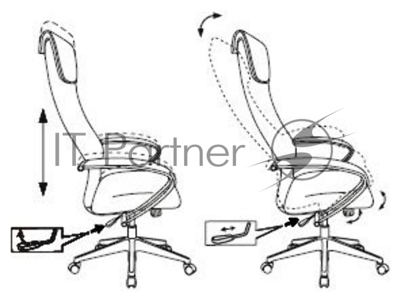 Кресло руководителя Бюрократ CH-607 темно-серый TW-04 сиденье черный Neo Black сетка/ткань с подголов. крестов. пластик