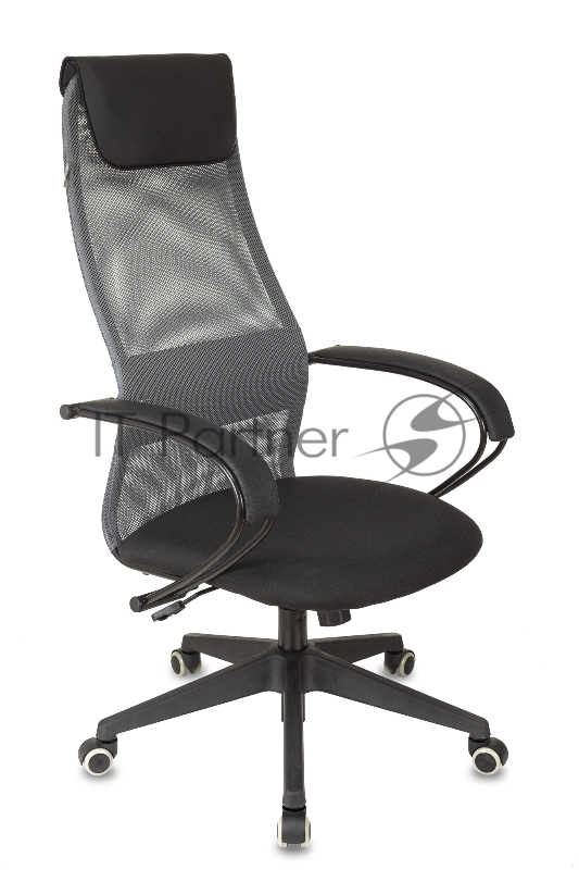 Кресло руководителя Бюрократ CH-607 темно-серый TW-04 сиденье черный Neo Black сетка/ткань с подголов. крестов. пластик