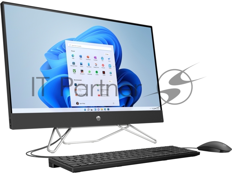 Моноблок HP 27-cb0019ny AiO 27(1920x1080)/AMD Ryzen 5 5500U(2.1Ghz)/8192Mb/512PCISSD Intergrated Graphics /Cam/WiFi/war 1y/Jack Black/Win11Home + no kbd, no mouse