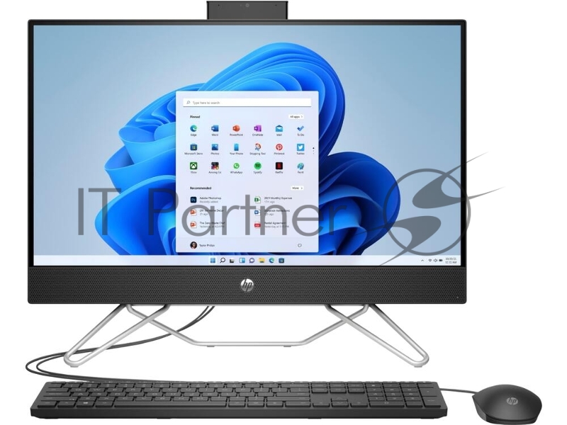 Моноблок HP 27-cb0019ny AiO 27(1920x1080)/AMD Ryzen 5 5500U(2.1Ghz)/8192Mb/512PCISSD Intergrated Graphics /Cam/WiFi/war 1y/Jack Black/Win11Home + no kbd, no mouse