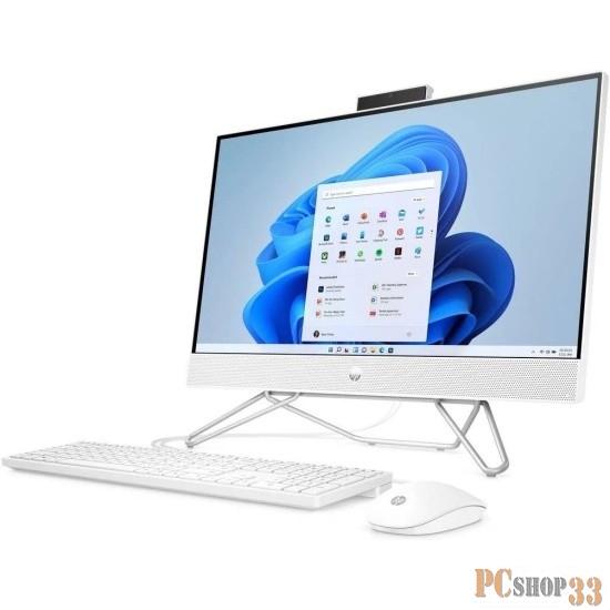 Моноблок HP 27-dp0019ny AiO 27(1920x1080)/AMD Ryzen 5 4500U(2.3Ghz)/8192Mb/256PCISSD Intergrated Graphics /Cam/WiFi/war 1y/Starry White/DOS + no kbd, no mouse