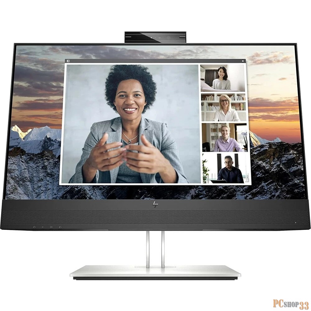 Монитор HP E24m G4 Conferencing FHD Monitor 23.8 (1920 x 1080), IPS, 178/178, 5мс, 300nit, DP/DPout/HDMI, 5USB, Audio, cam/mic, LTSP, 1y