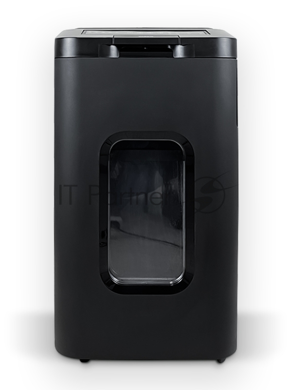 Шредер Heleos АП55-4 черный с автоподачей (секр.P-4) фрагменты 400лист. 55лтр. скрепки скобы пл.карты