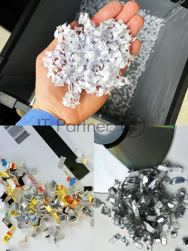 Шредер Heleos АП55-4 черный с автоподачей (секр.P-4) фрагменты 400лист. 55лтр. скрепки скобы пл.карты