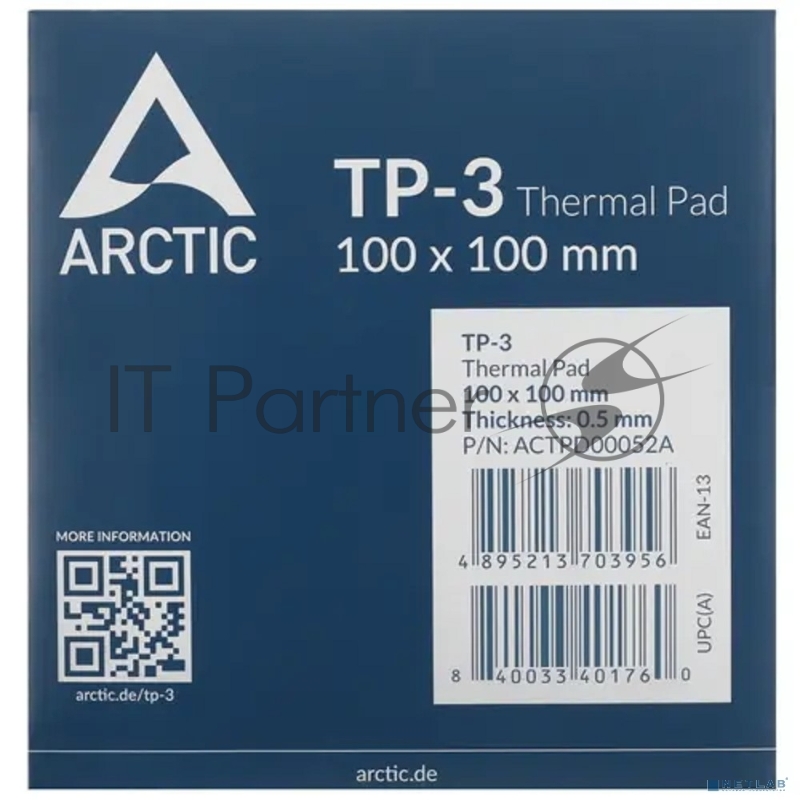 Термопрокладка Arctic Thermal pad 100x100mm, 0,5mm TP-3 (ACTPD00052A)