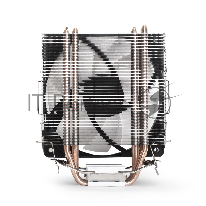 Кулер ExeGate Wizard EXX400V2-PWM.FRGB (Al+Cu, 4 тепл.трубки, LGA775/1150/1151/1155/1156/120 TDP 140W, Fan 120mm, PWM, 800-2400RPM, Hydro bearing, 4pin, 11-24db, 585г, FRGB подсветка, с термопастой, на