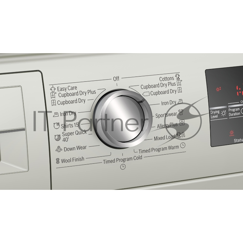 Сушильная машина Bosch WTG8641XME .84.2 x 59.8 x 63.6 см, 8 кг, класс энергопотребления B, конденсационный , серебристый цвет