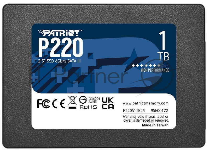 Накопитель SSD Patriot SATA III 1Tb P220S1TB25 P220 2.5