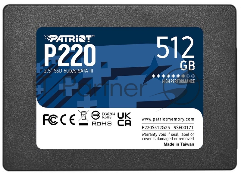 Накопитель SSD Patriot SATA III 512Gb P220S512G25 P220 2.5
