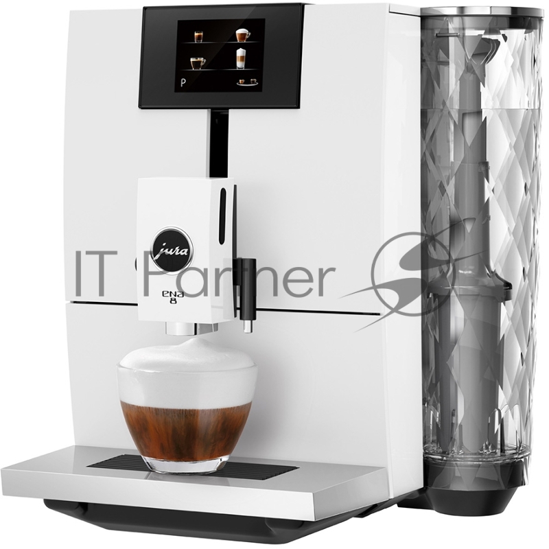 Кофемашина/ 15 бар, автоматический капучинатор, 10 степеней помола, серебристый/ белый