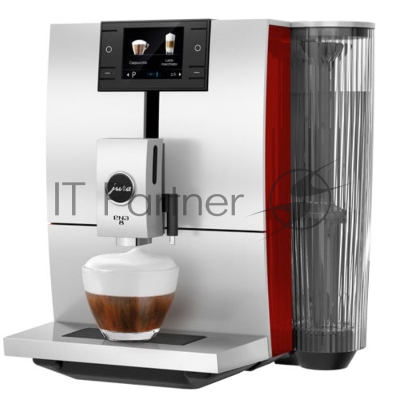 Кофемашина Jura/ 15 бар, 10 степеней помола, серебристый/красный