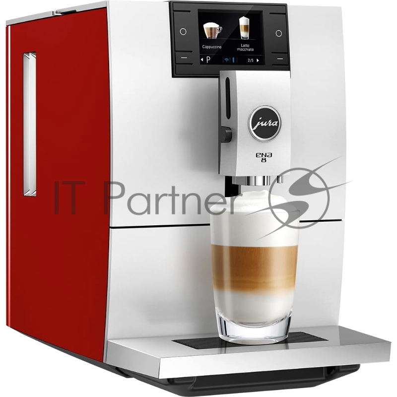 Кофемашина Jura/ 15 бар, 10 степеней помола, серебристый/красный