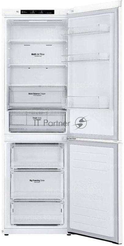 Холодильник LG GB-B61SWJMN 2-хкамерн. белый (двухкамерный)