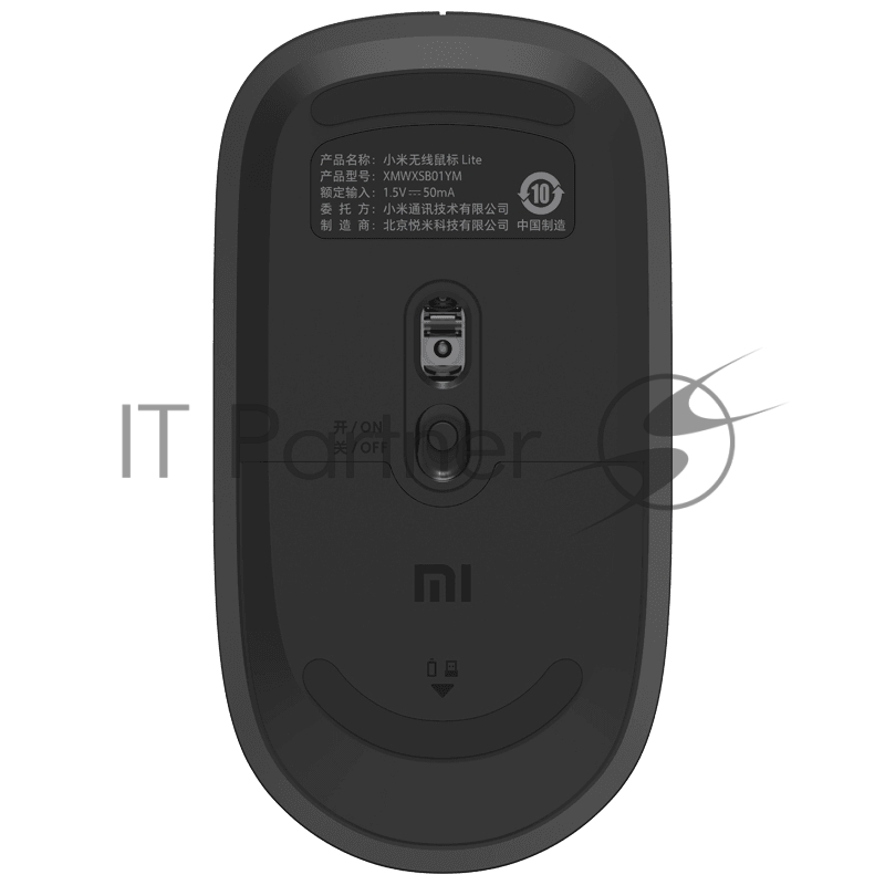 Мышь Xiaomi Wireless Mouse Lite черный оптическая (1000dpi) беспроводная USB для ноутбука (2but)