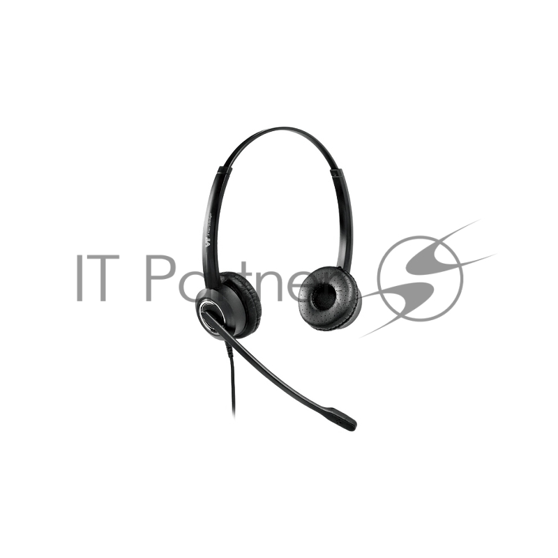 Проводная бинауральная гарнитура VT, HD звук, Эффективное шумоподавление (до 90%), Разъем QD (переходник QD-RJ9 в комплекте).