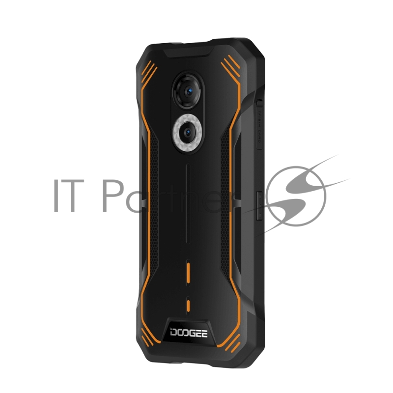 Смартфон Doogee S51 Volcano Orange, 15,2 cm (6) 720x1440, 2.0GHz, 8 Core, 4GB RAM, 64GB, up to 512GB flash, 12Mpix+2Mpix/8Mpix, 2 Sim, 2G, 3G, LTE, BT v5.0, Wi-Fi, GPS, Type-C, 5180mAh, Android 12, 266 г, 167,4 ммx81.4 ммx14,6 мм