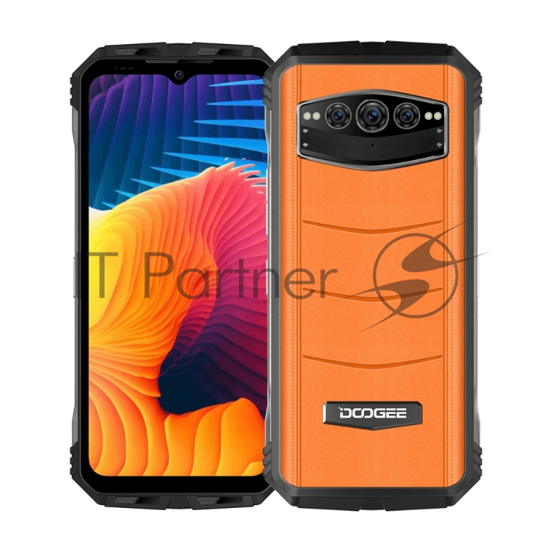 Смартфон Doogee V30 Dawn Orange, 16,71 см (6.58) 2408 x 1080 пикселей, 2x2,4ГГц + 6x2.0ГГц, 8 Core, 8GB RAM, 256GB, up to 2TB flash, 108 МП+ 20 МП + 16 МП/32Mpix, 2 Sim, 2G, 3G, LTE, 5.2, Wi-Fi, NFC, GPS, Type-C, 10800 мА·ч, Android 12, 376 г, 178,4
