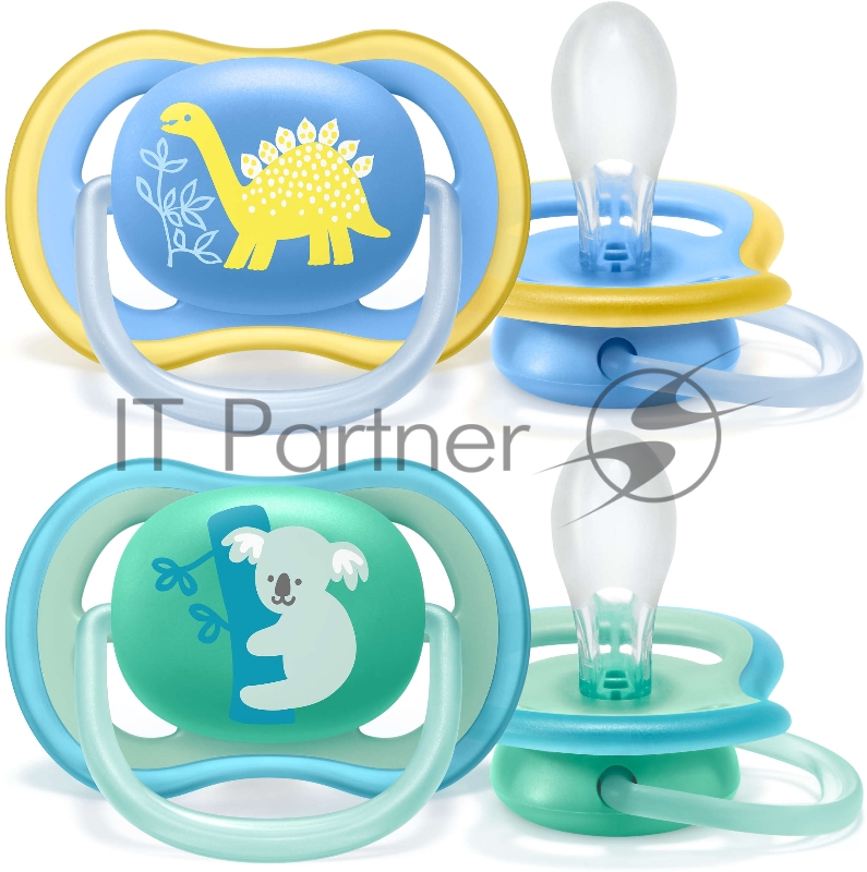 Пустышка 18+, Ultta Air, 2 шт, динозаврик и коала