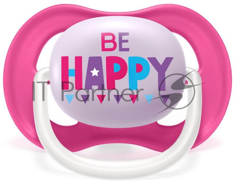 Пустышка ultra air Lime, Be happy/Воздушный шар, 6-18 мес, 2 шт, для девочек