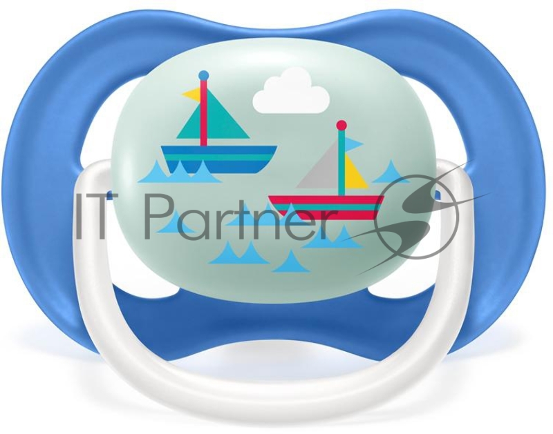 Пустышка ultra air Lime, Be happy/Кораблик, 6-18 мес, 2 шт, для мальчиков