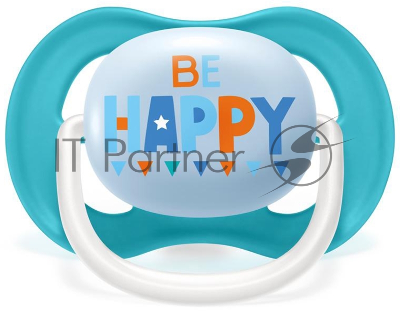 Пустышка ultra air Lime, Be happy/Кораблик, 6-18 мес, 2 шт, для мальчиков