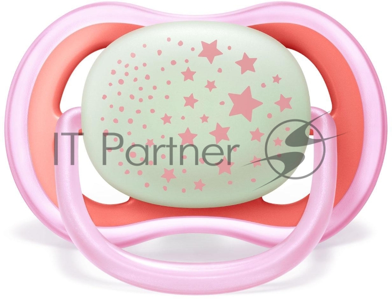 Пустышка 6-18M, 2 шт НОЧНАЯ для девочки
