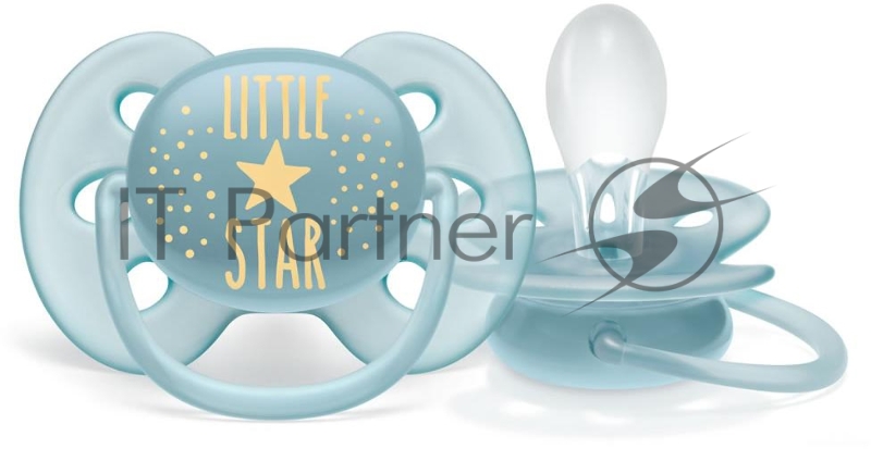 Пустышка ultra soft, Hello star, 6-18 мес, 1 шт, для мальчиков