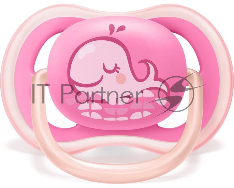 Пустышка utra air, Кит/Звезда, 6-18 мес, 2 шт, для девочек