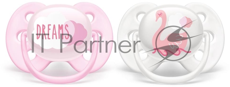Пустышка ultra soft, Dreams/Лебедь, 0-6 мес., 2 шт, для девочек