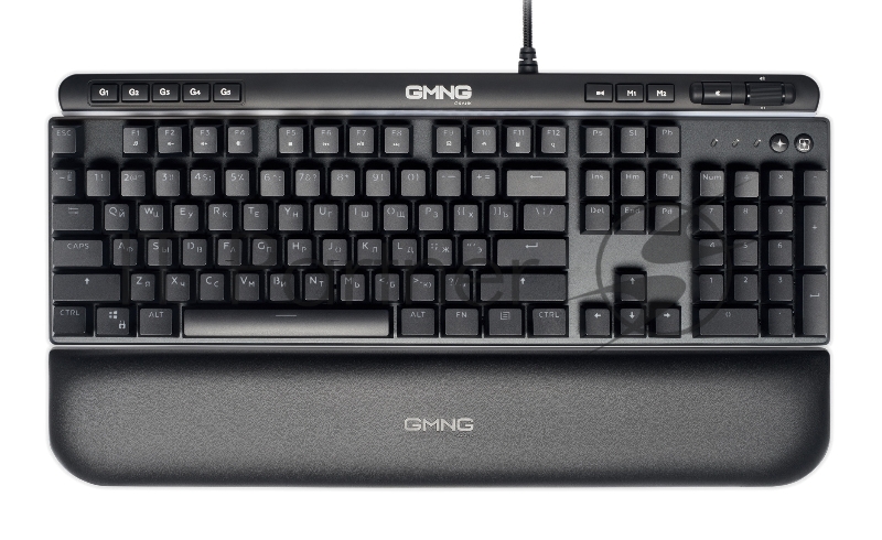 Клавиатура Оклик GMNG 999GK механическая черный/серебристый USB Multimedia for gamer LED (подставка для запястий) (1091218)